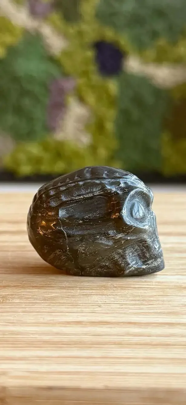 Pyrite Natural Stone Alien Crystal Skull Figurine